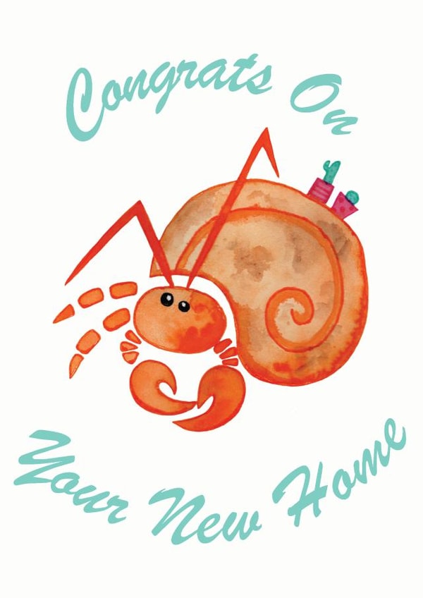 new home hermit crab Card 43796 created by PunderWater Designs