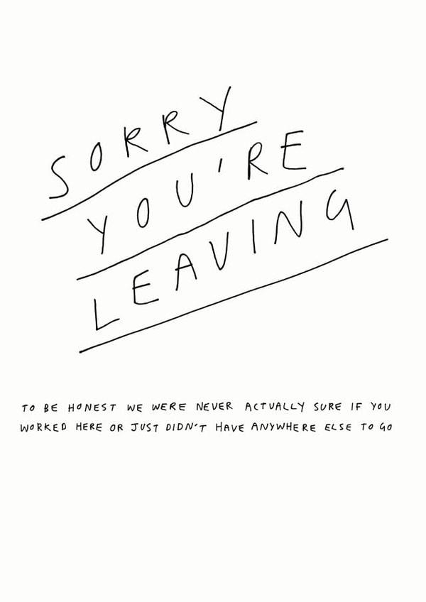 honest didnt Leaving Card 6721 created by Redback Cards