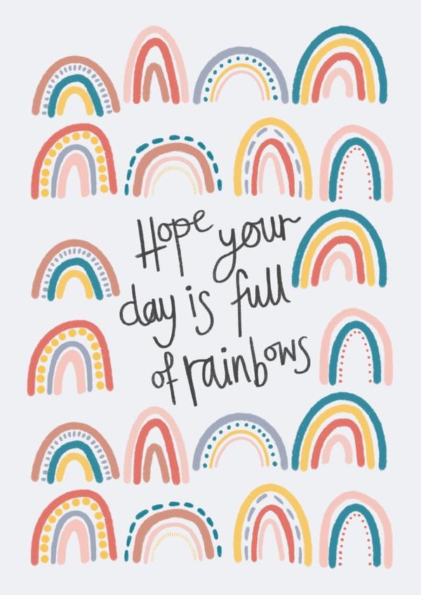 Rainbows Birthday Card created by Nelly's Treasures