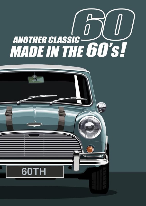 60th Birthday 1960's Classic Car created by RetroMotion Artwork