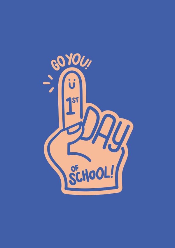 first day of school school Good Luck Card 16989 created by Squaire