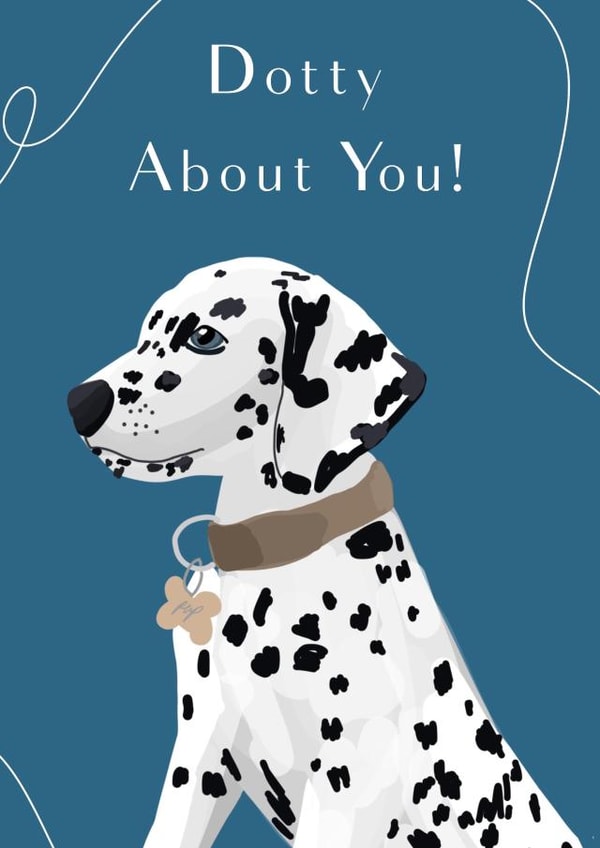 dog dalmatian Anniversary Card 18091 created by Sarah Stephenson