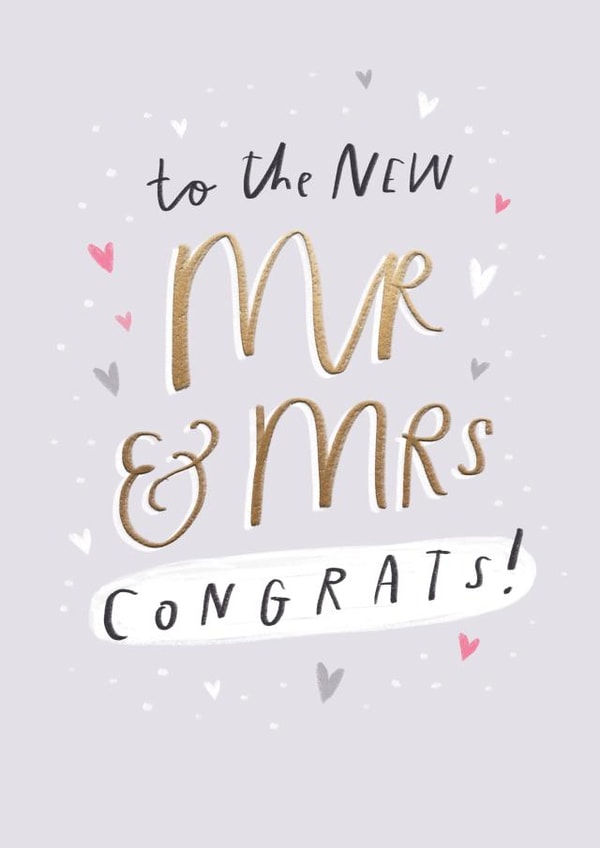 New MR & MRS wedding card created by Sam Wilson
