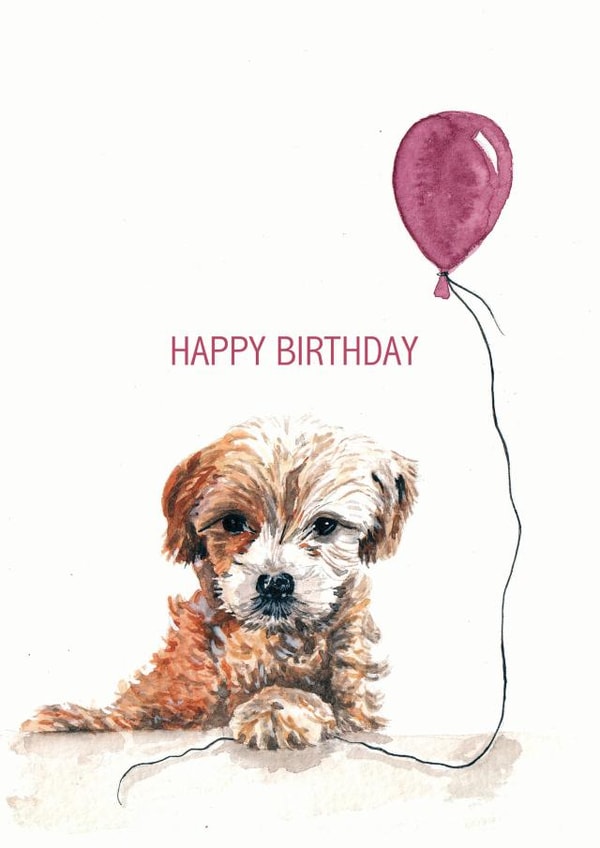 dog pet Birthday Card 19312 created by Rhiannon Williams Art