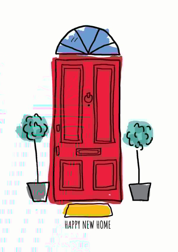 red door New Home Card 17216 created by Alice Johnson Artwork
