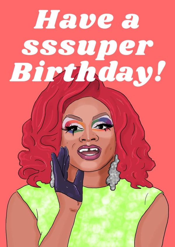 rupaul ru pauls drag race Birthday Card 18661 created by The Queer Store