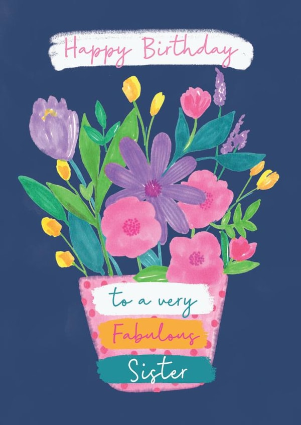 flowers bokay Birthday Card 14281 created by Pom Pom Party Cards