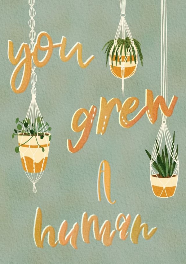 adult illustration New Baby Card 17843 created by Laura Jayne Lettering