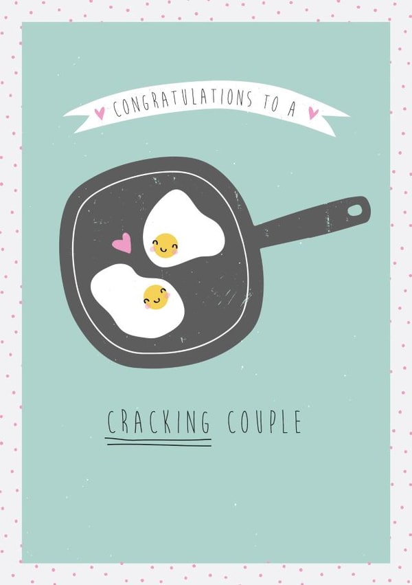 Cracked eggs - wedding/engagement card created by Jessica Eyre
