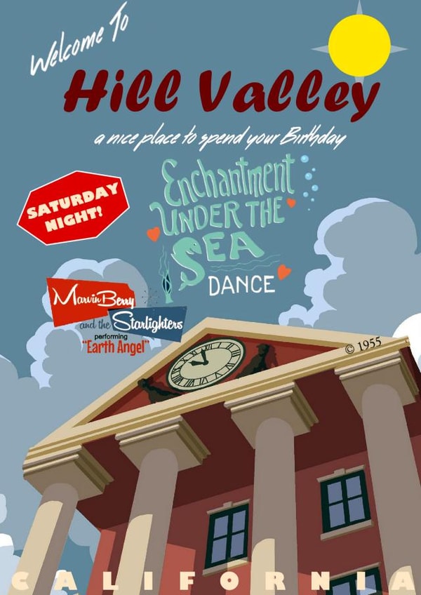 Back To The Future Birthday Card - Enchantment Under The Sea Dance created by That Card Shop