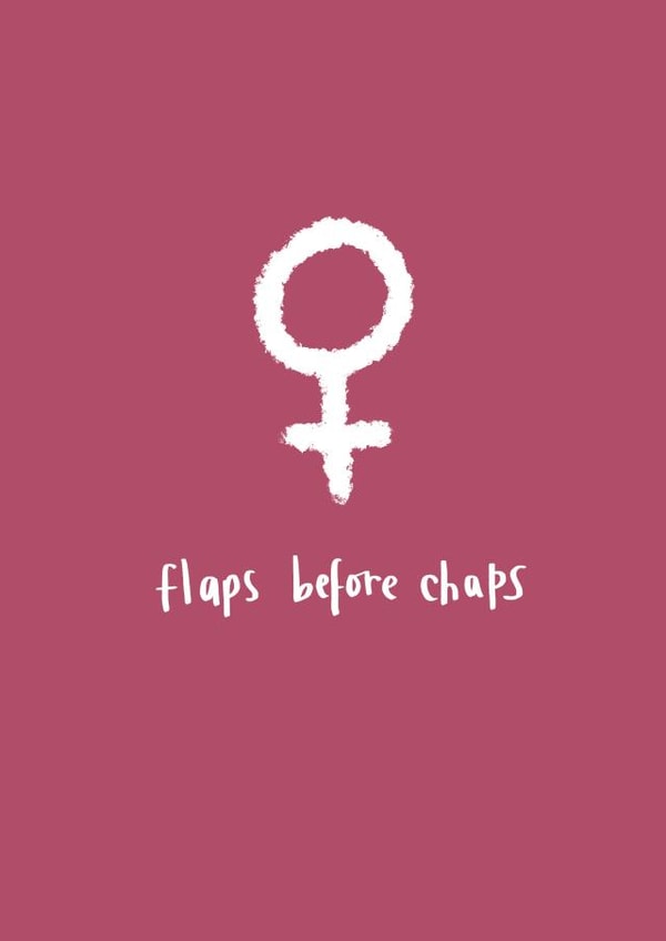 flaps chaps Just because Card 6334 created by Diffydolls