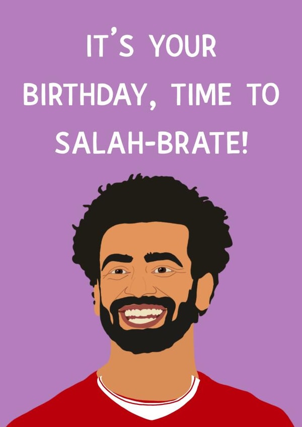 Mo Salah “LFC” Birthday Card created by Chloe Dixon