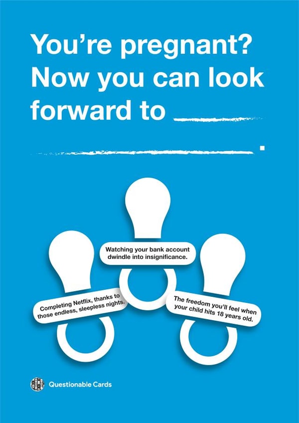 Female adult Pregnancy Card 39130 created by Questionable Cards