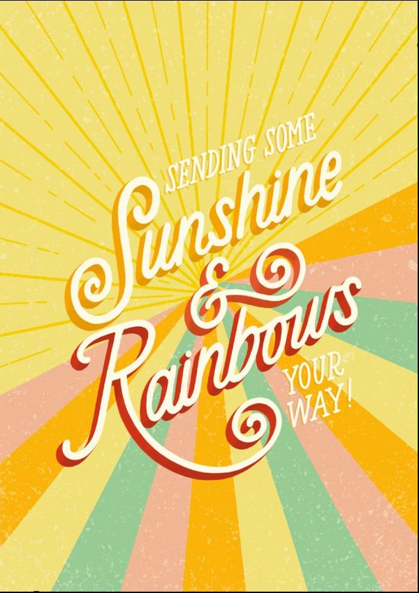 sunshine rainbows Love & Friendship Card 4839 created by Jenny Mecher