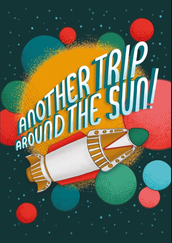 rocket space Birthday Card 27132 created by Jenny Mecher