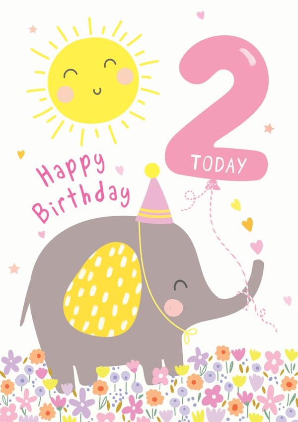 Elephant Happy 2nd Birthday created by Helen Thompson