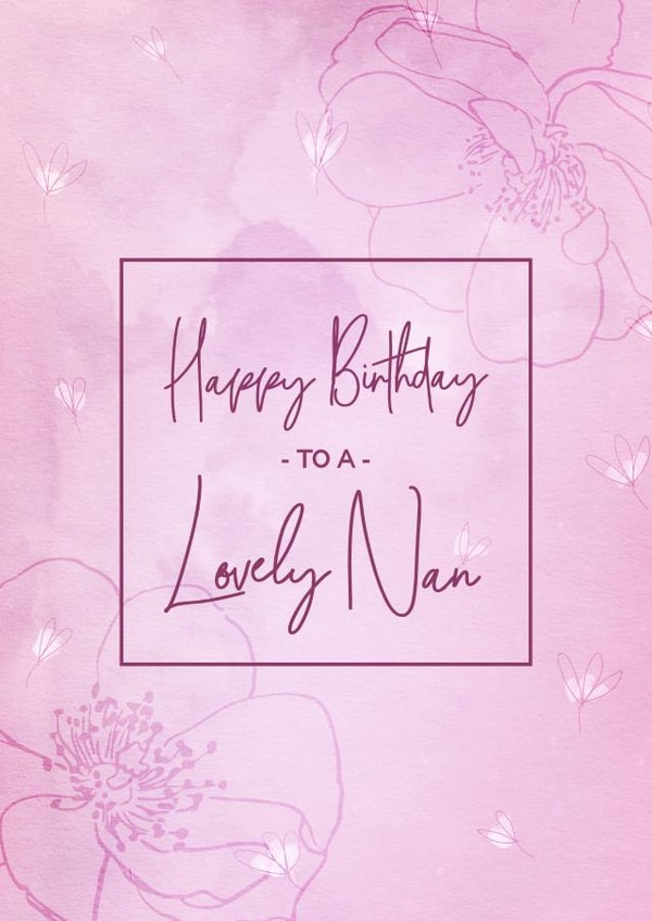 watercolour nan Birthday Card 11784 created by Evie Garnett Designs