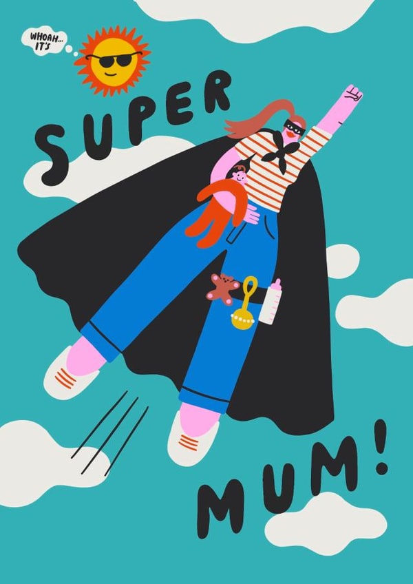 adult funny Mothers Day Card 20010 created by Aley Wild Illustration