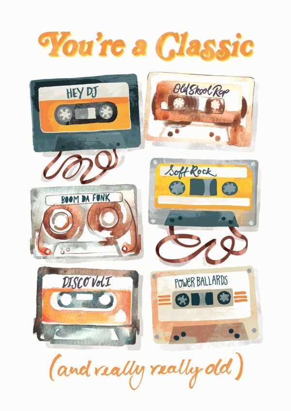 casette old Birthday Card 20208 created by Ohn Mar Win