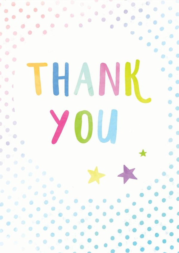 typography arty Thank You Card 14514 created by Chocolate Frog