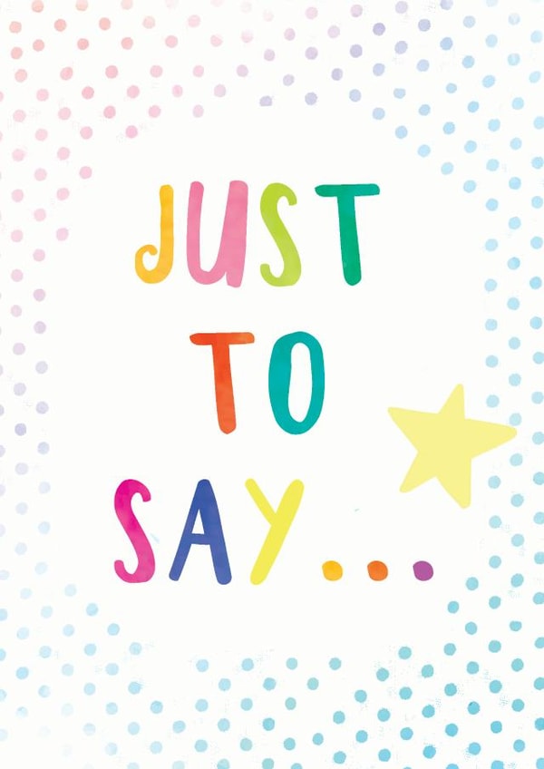 typography illustration Just because Card 14517 created by Chocolate Frog