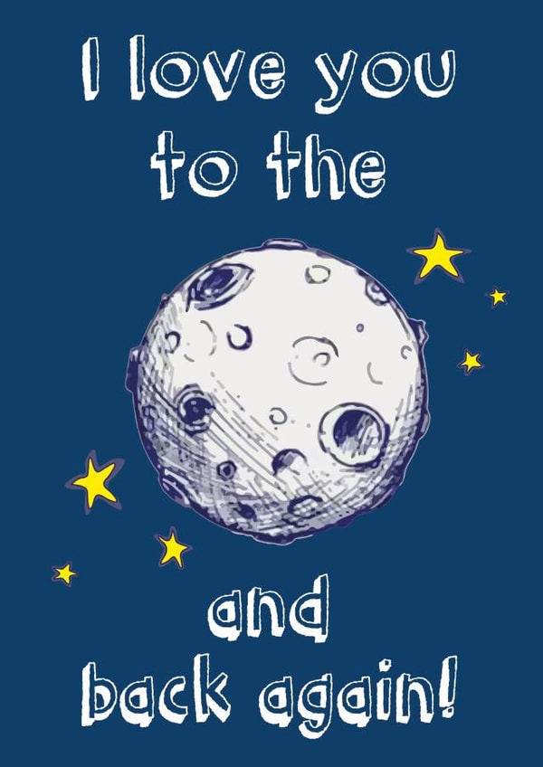 space moon Card 38846 created by MakeMyAd Designs