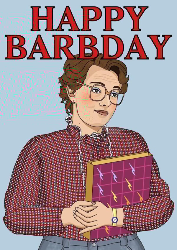 Stranger Things Barb Birthday Card 15806 created by Lizzy B Draws.