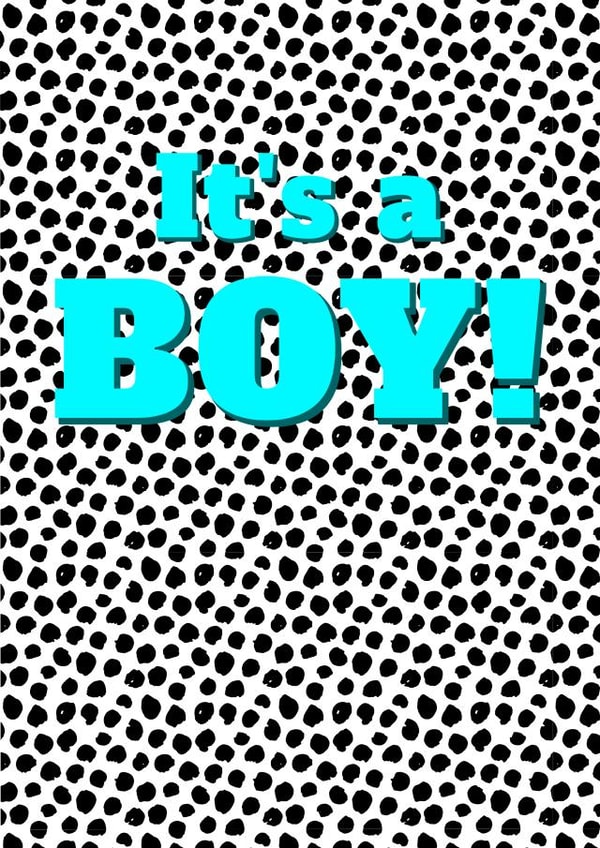 male modern New Baby Card 15407 created by Speckled Wren