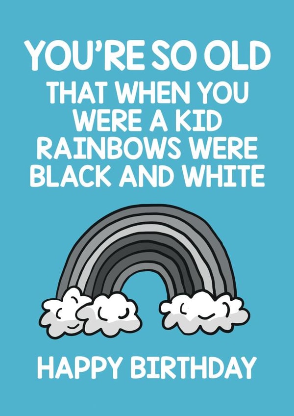 old rainbows Birthday Card 31076 created by Thirty Mussels