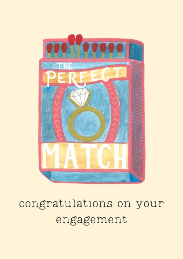 Perfect match engagement card - yellow created by Daisy Humphries