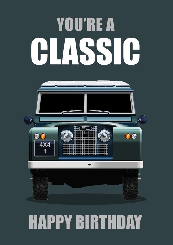 car 4x4 Birthday Card 18464 created by RetroMotion Artwork