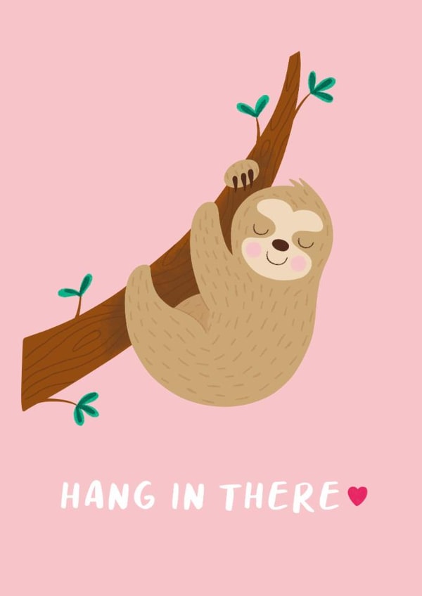 Hang In There Sloth Send a Smile Friendship Just To Say Card created by Design By Day