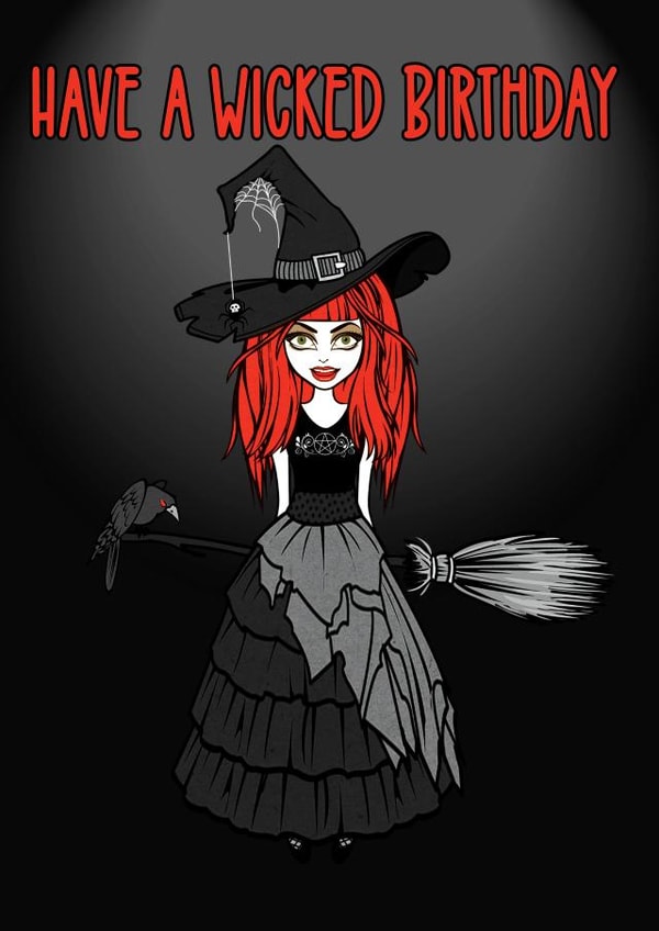 witch halloween Birthday Card 20269 created by Cheeky Witch®