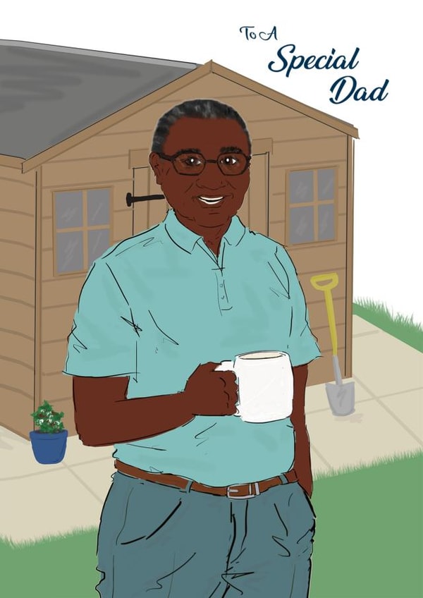 dad shed Birthday Card 20069 created by Nicola Lespeare