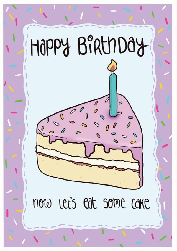 cake let's eat some cake Birthday Card 20279 created by Heather Mauchline