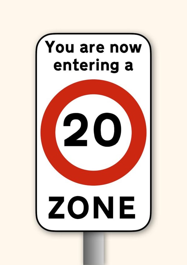 20th 20 Birthday Card 20134 created by C+C Cards