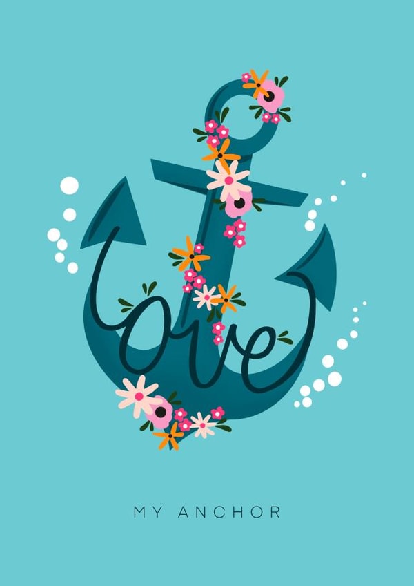Anchor love Love & Friendship Card 18544 created by Elba Able