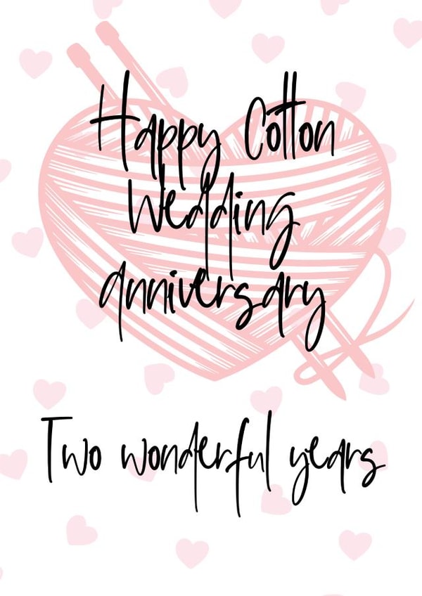 cotton anniversary cotton Anniversary Card 18226 created by Prints With Personality