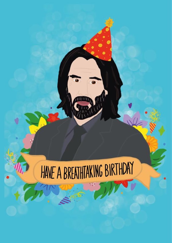 keanu reeves Birthday Card 12890 created by Thriftbox