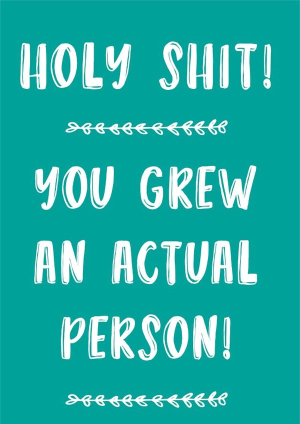 newborn adult New Baby Card 12892 created by Thriftbox