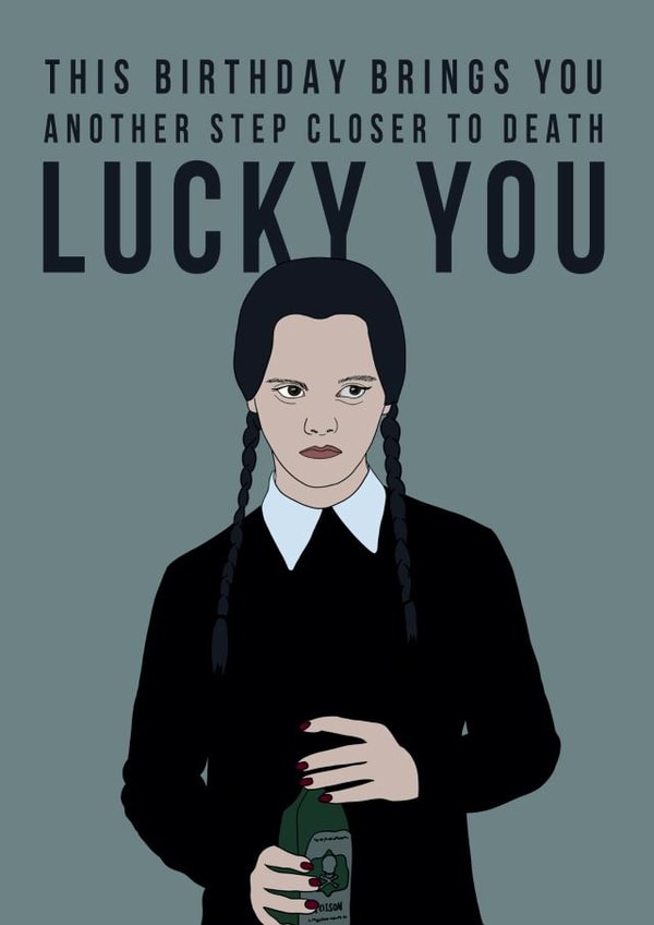 Wednesday Addams Birthday Card created by Bonne Nouvelle