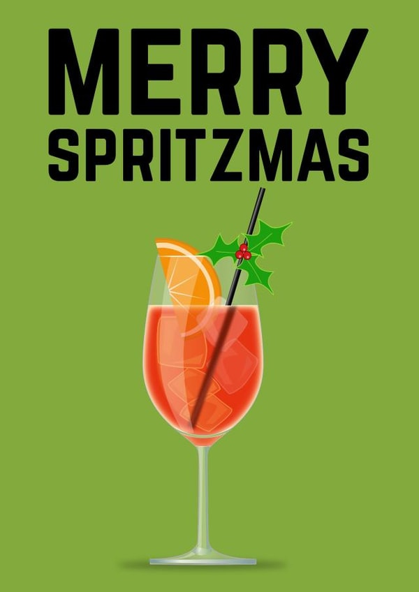 Spritzmas Aperol Christmas Card 2677 created by Doodle Dot Design Co
