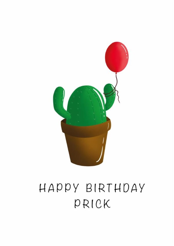 prick cactus Birthday Card 17205 created by Katy Craig