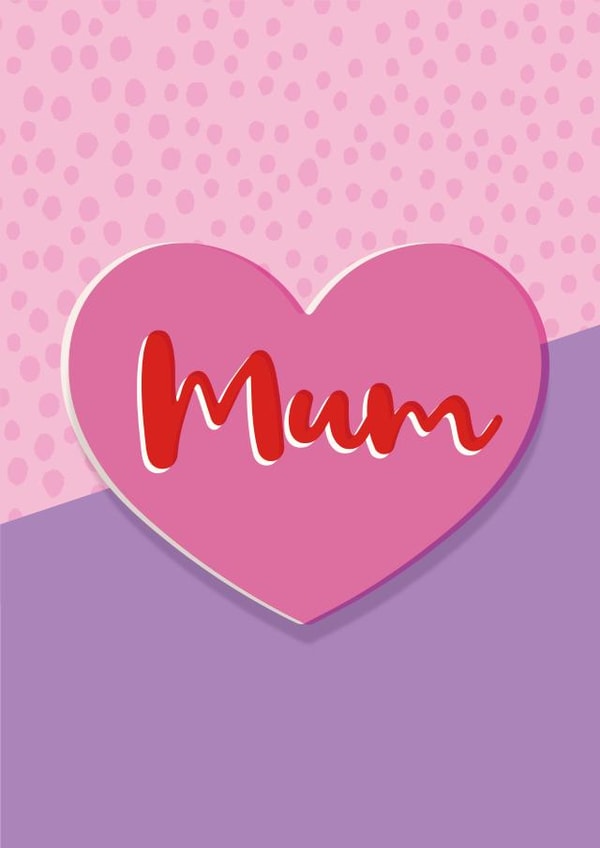 mum heart Mothers Day Card 44628 created by Louise Parr Studio