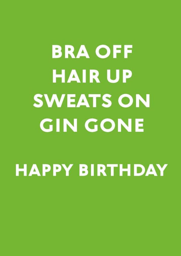 gin adult Birthday Card 14593 created by Huxters