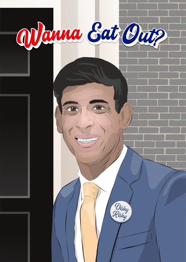 Rishi Sunak Dishy Rishy Anniversary Card 45190 created by Eastential