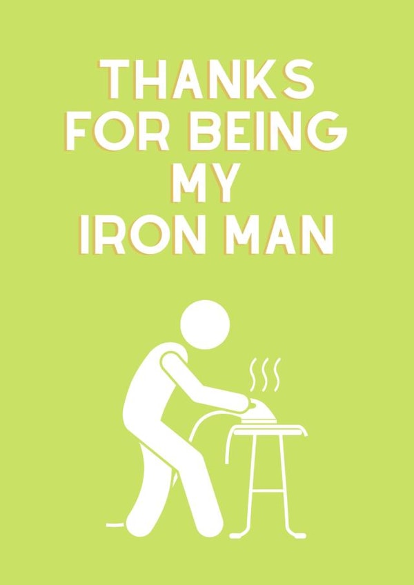 Thank you husband, Happy birthday husband, boyfriend, iron man created by Freya's Felicitations