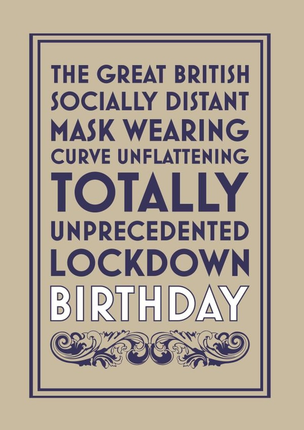 british mask Birthday Card 42384 created by TwelveOhTwo