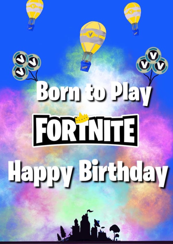 Fortnite fortnight Birthday Card 15436 created by Kerrylovescards