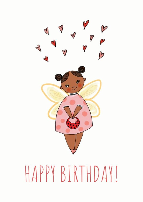 fairy black girl Birthday Card 19829 created by Afritistic